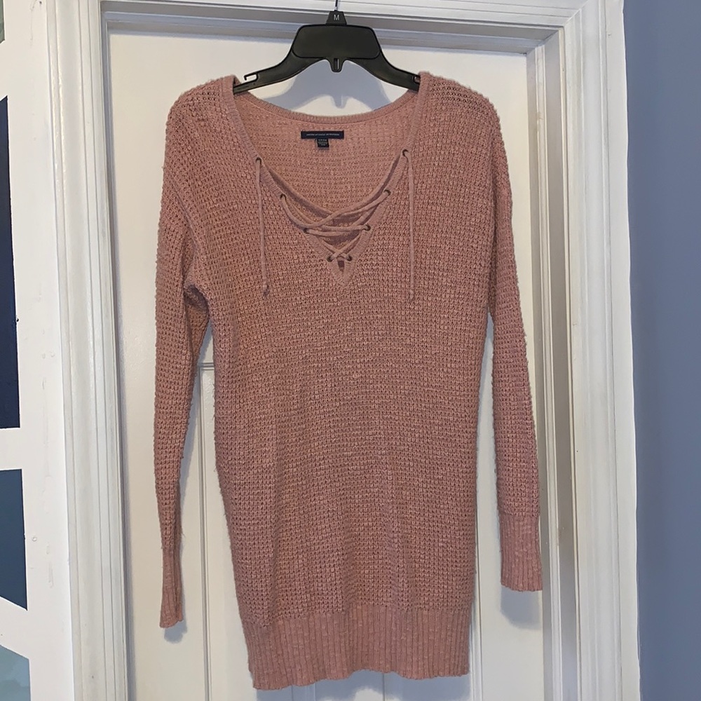 American eagle pink sweater